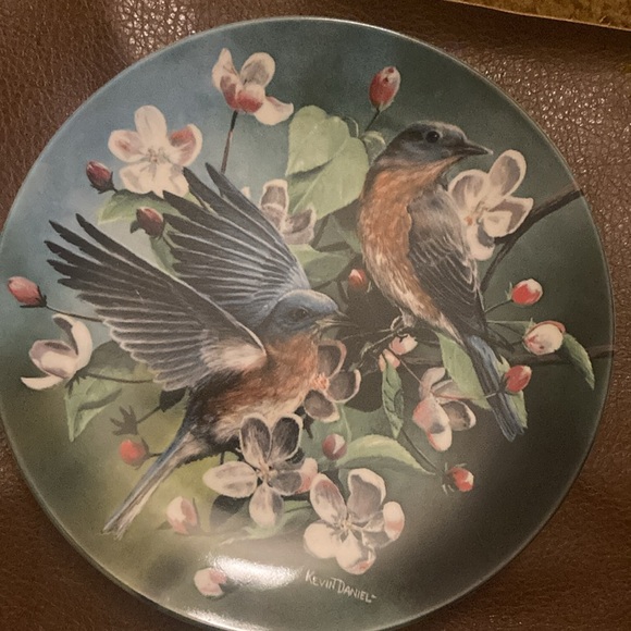 Collector plates Encyclopedia Britannica Birds of your Garden set of 4 - Picture 2 of 9